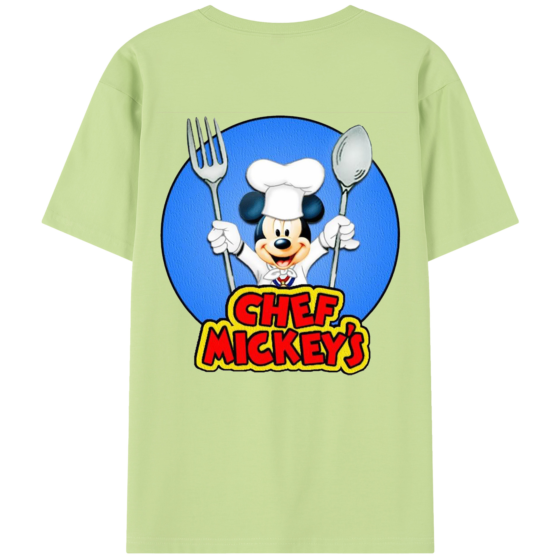 （画像用） ミッキーマウス Mickey Mouse 綿100％半袖Tシャツ（背面プリント）